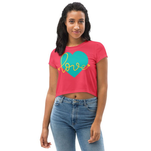 Summer of Love Crop Tee - Rad Red - Image 5