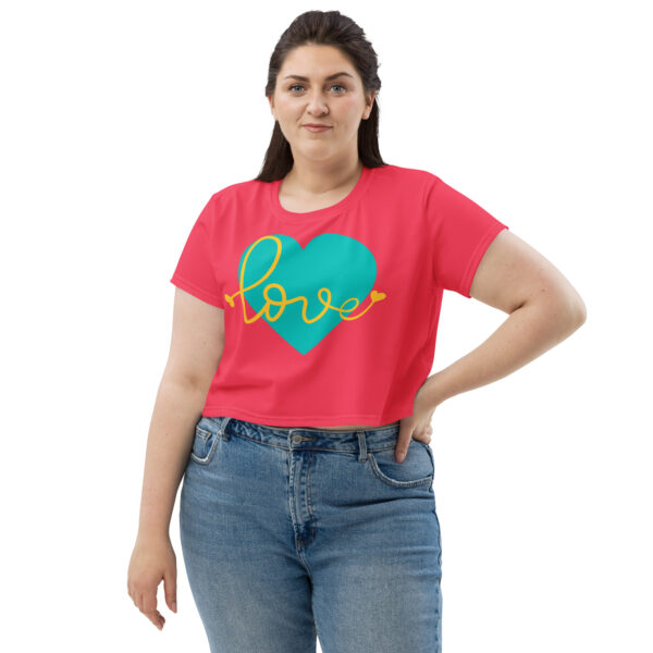 Summer of Love Crop Tee - Rad Red - Image 6