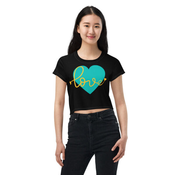 Summer of Love Crop Tee - Black