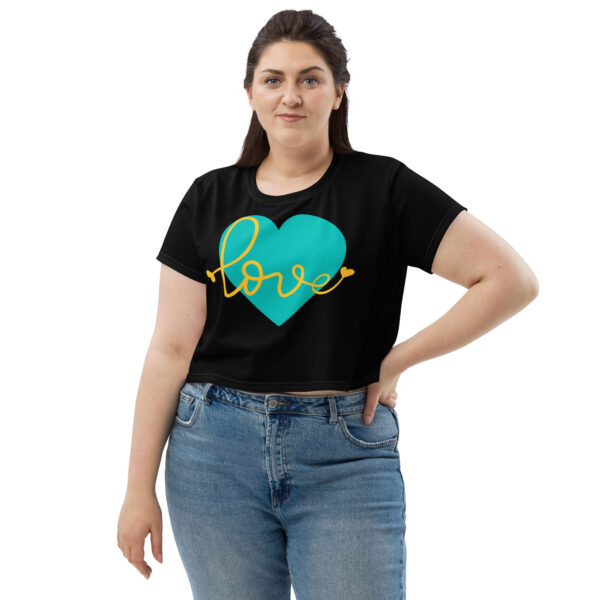 Summer of Love Crop Tee - Black - Image 2