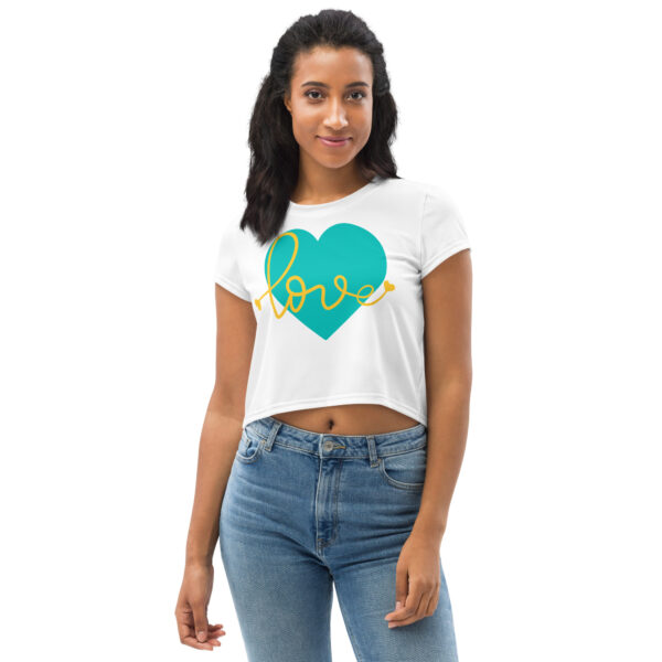 Summer of Love Crop Tee - White