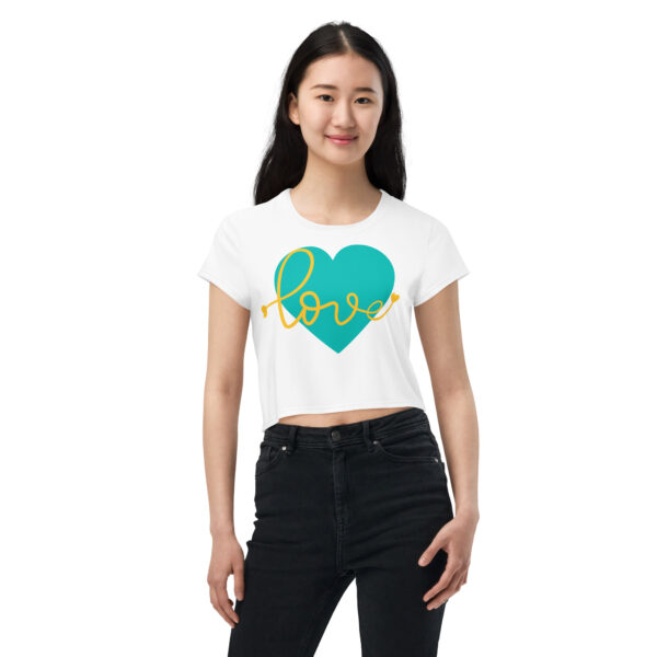 Summer of Love Crop Tee - White - Image 4