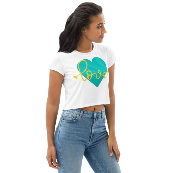 Summer of Love Crop Tee - White - Image 8