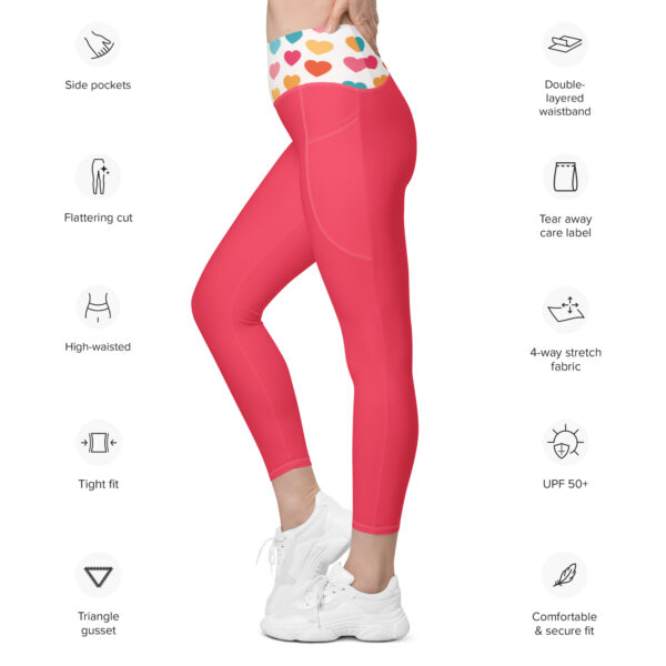 Summer of Love Leggings - Rad Red - Image 4