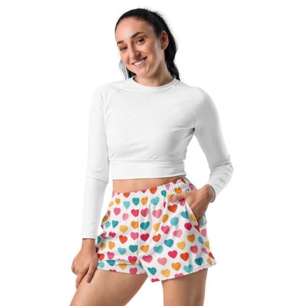 Summer of Love Athletic Shorts - Hearts