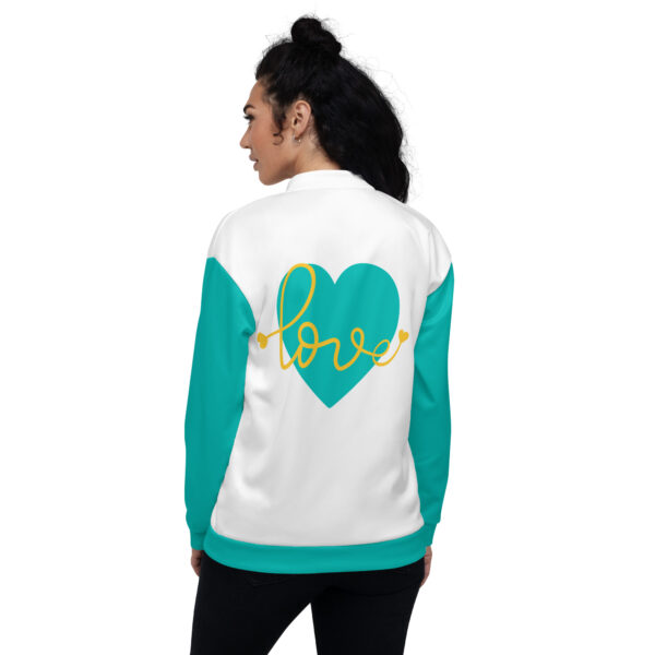 Summer of Love White Bomber - Iris Blue - Image 4