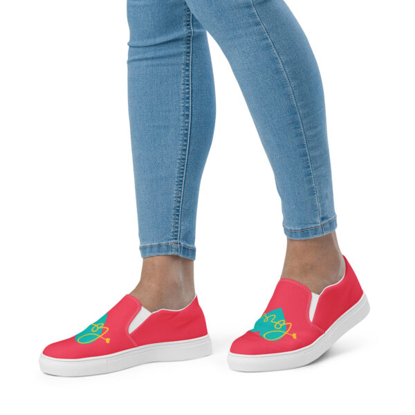 Summer of Love Women's Slip-On Canvas Shoes - Rad Red