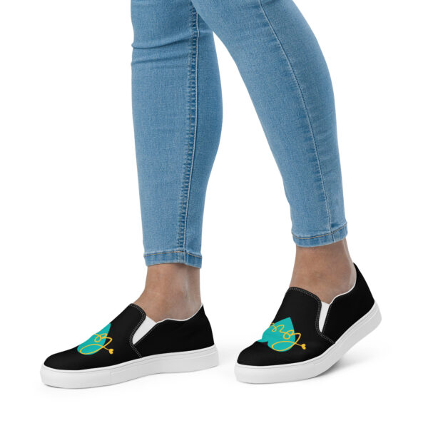 Summer of Love Women's Slip-On Canvas Shoes - Black - Image 5