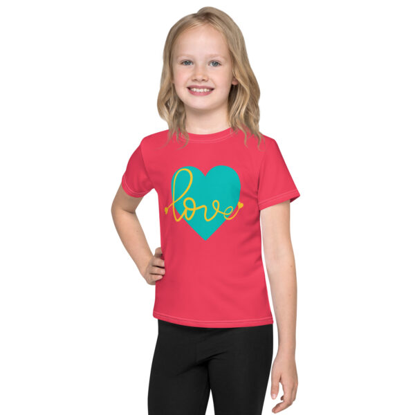 Summer of Love Kids Crew Neck T-shirt - Rad Red - Image 4