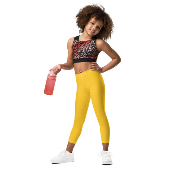 Summer of Love Kid's Leggings - Yellow - Image 3