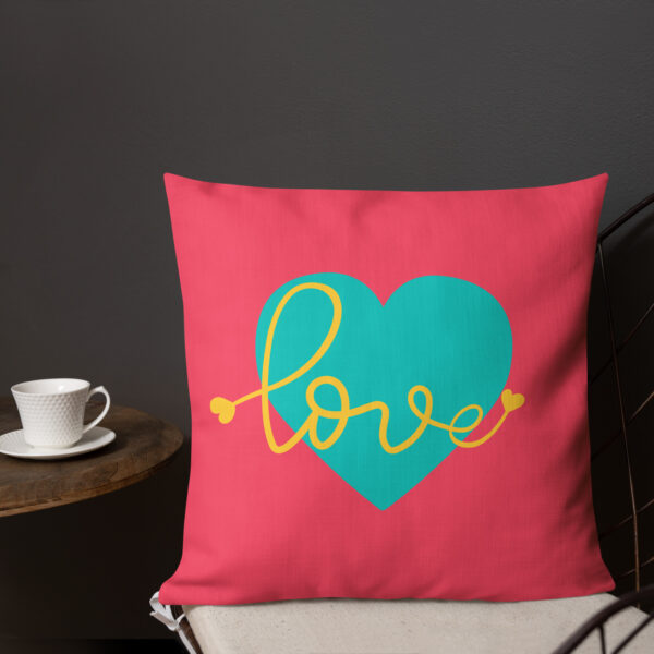 Summer of Love Premium Pillow - Rad Red/Hearts - Image 2