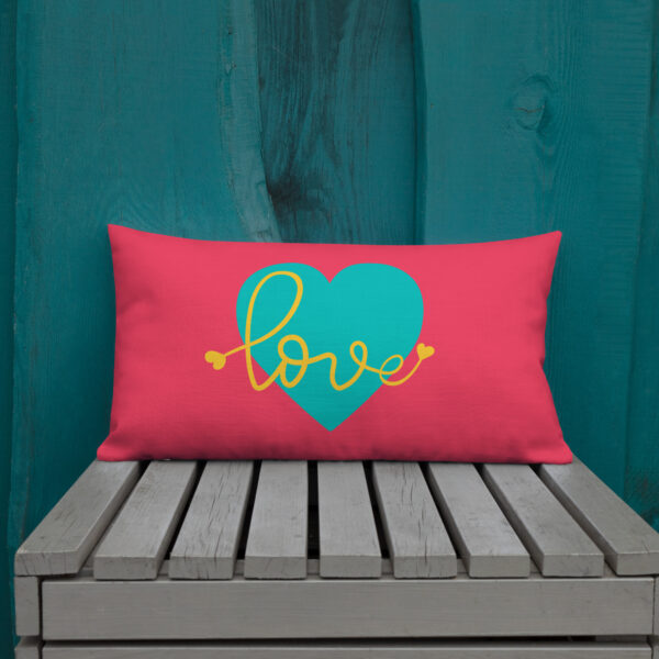 Summer of Love Premium Pillow - Rad Red/Hearts - Image 7