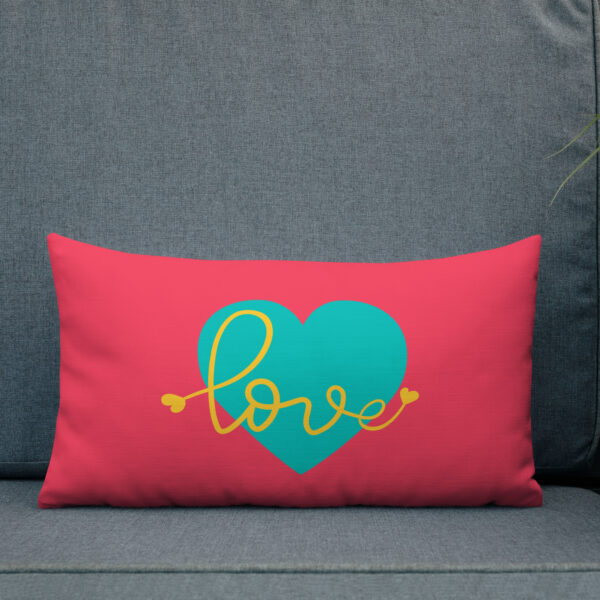 Summer of Love Premium Pillow - Rad Red/Hearts - Image 6