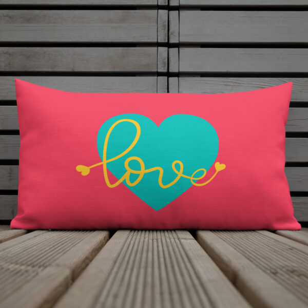 Summer of Love Premium Pillow - Rad Red/Hearts - Image 5