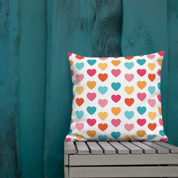 Summer of Love Premium Pillow - Rad Red/Hearts - Image 10