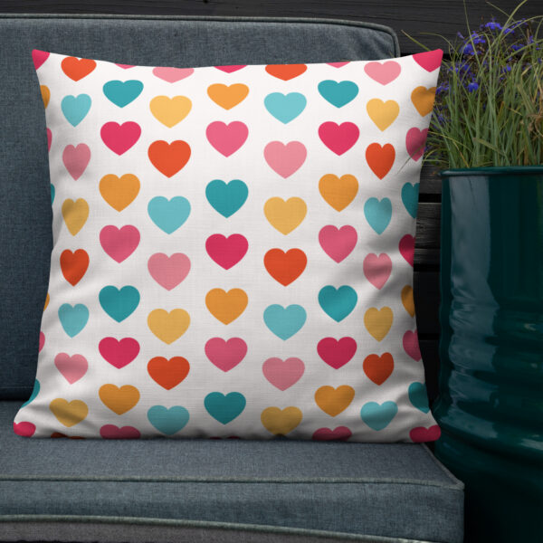 Summer of Love Premium Pillow - Rad Red/Hearts - Image 11