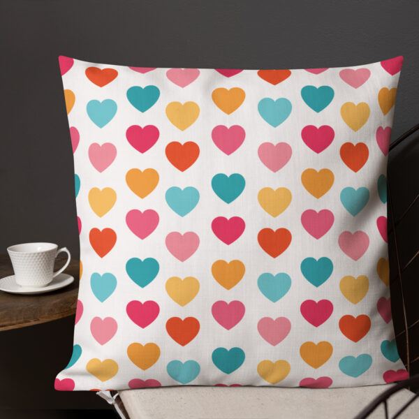 Summer of Love Premium Pillow - Rad Red/Hearts - Image 12