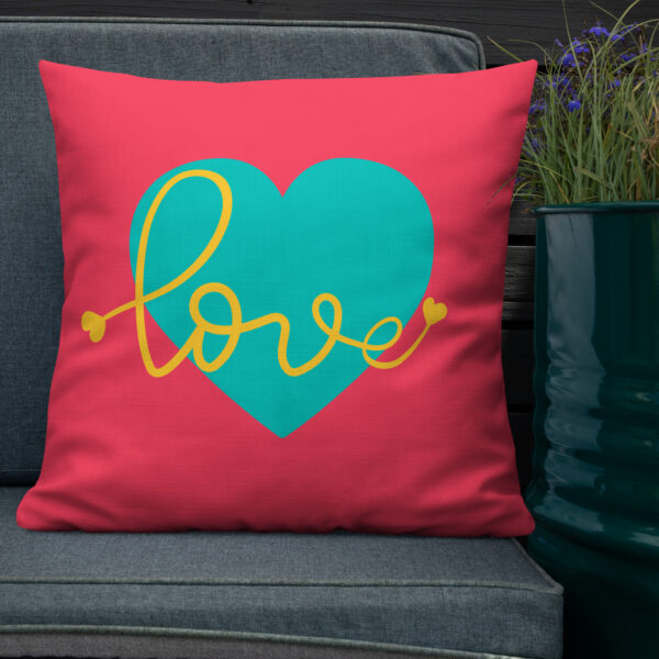 Summer of Love Premium Pillow - Rad Red/Hearts - Image 9