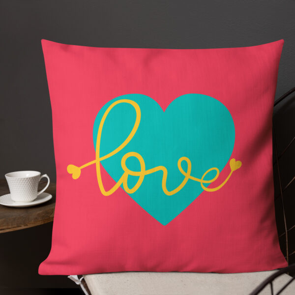 Summer of Love Premium Pillow - Rad Red/Hearts - Image 8