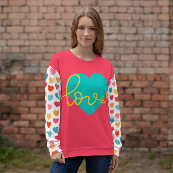 Summer of Love Sweatshirt - Rad Red/Hearts