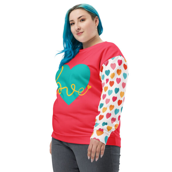 Summer of Love Sweatshirt - Rad Red/Hearts - Image 2