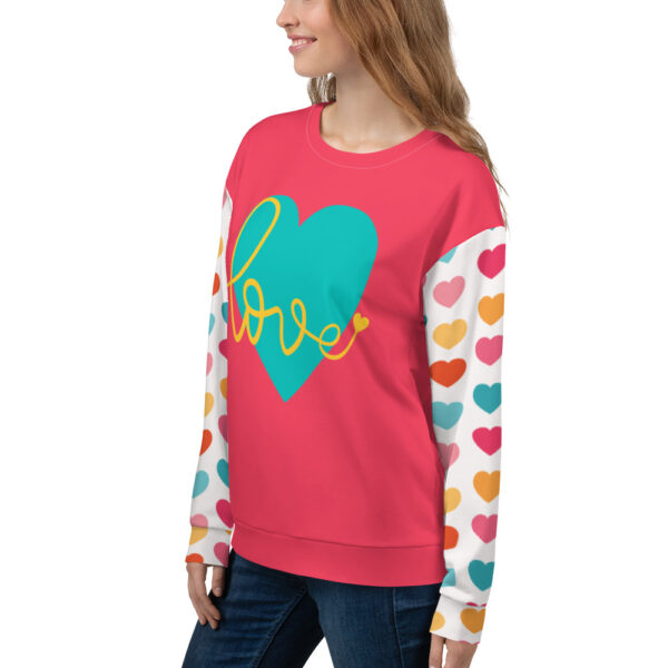 Summer of Love Sweatshirt - Rad Red/Hearts - Image 4