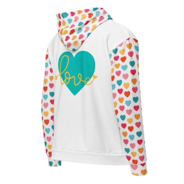 Summer of Love Zip Hoodie - White/Hearts - Image 5