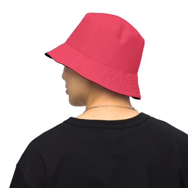 Summer of Love Reversible Bucket Hat - Black/Rad Red - Image 9