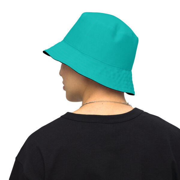 Summer of Love Reversible Bucket Hat - Black/Iris Blue - Image 4