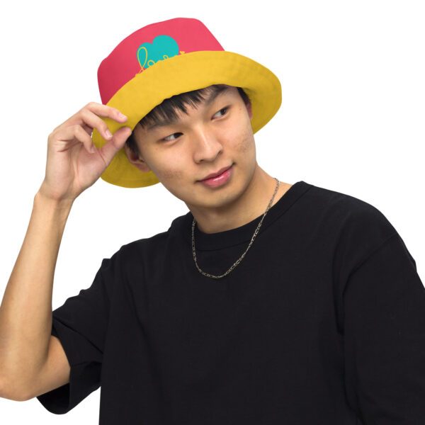 Summer of Love Reversible Bucket Hat - Rad Red/Yellow - Image 5