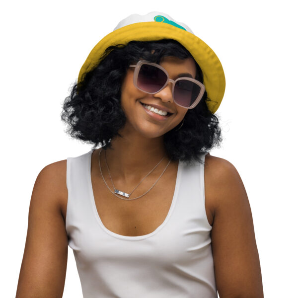 Summer of Love Reversible Bucket Hat - White/Yellow - Image 5