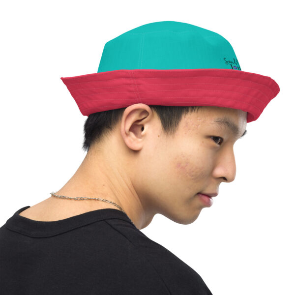 Summer of Love Reversible Bucket Hat - Rad Red/Iris Blue - Image 14