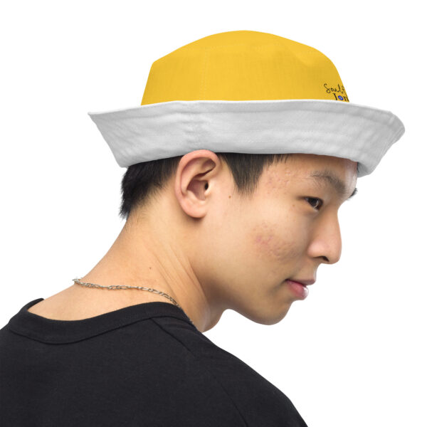 Summer of Love Reversible Bucket Hat - White/Yellow - Image 14