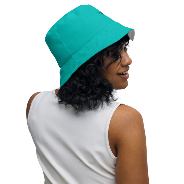 Summer of Love Reversible Bucket Hat - White/Iris Blue - Image 12