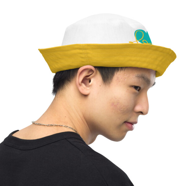 Summer of Love Reversible Bucket Hat - White/Yellow - Image 7