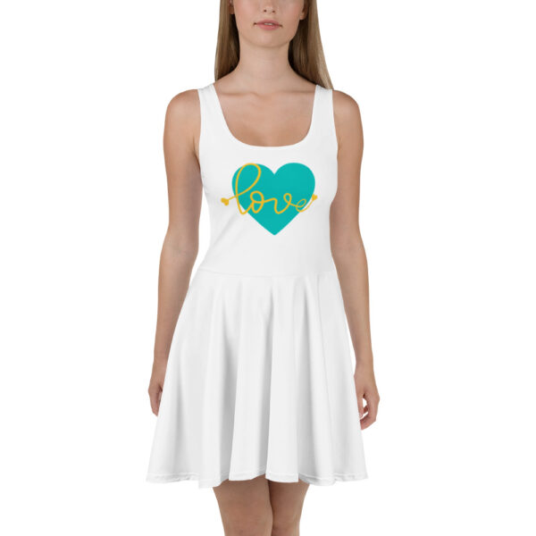 Summer of Love Skater Dress - White