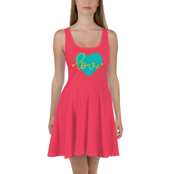 Summer of Love Skater Dress - Rad Red