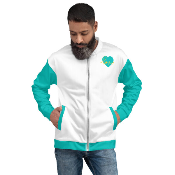 Summer of Love White Bomber - Iris Blue - Image 3