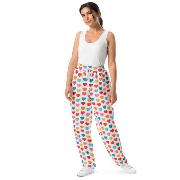 Summer of Love Wide-Leg Joggers - Hearts