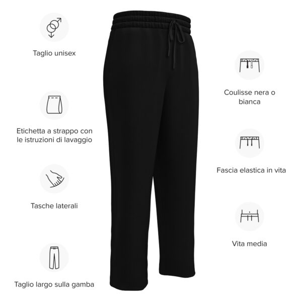 Wide-Leg Joggers - Black - Image 3