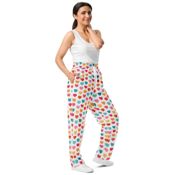 Summer of Love Wide-Leg Joggers - Hearts - Image 3