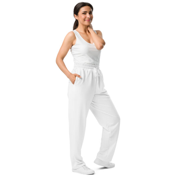 Wide-Leg Joggers - White - Image 4