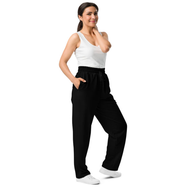 Wide-Leg Joggers - Black - Image 4