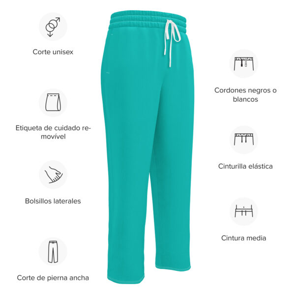 Wide-Leg Joggers - Iris Blue - Image 2