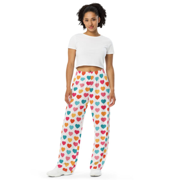 Summer of Love Wide-Leg Pants - Hearts