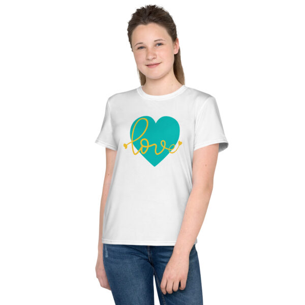 Summer of Love Youth Crew Neck T-Shirt - White - Image 4