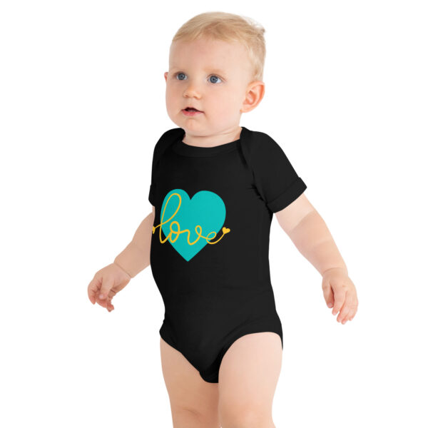 Summer of Love Baby Short Sleeve Cotton Onesie - Image 2