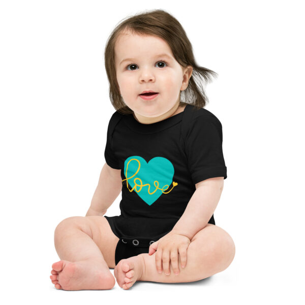 Summer of Love Baby Short Sleeve Cotton Onesie - Image 3