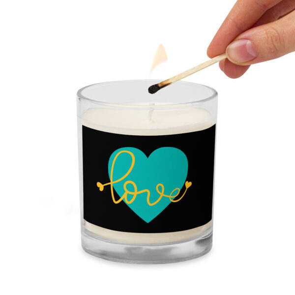 Summer of Love Glass Jar Soy Wax Candle (Unscented) - Black - Image 3