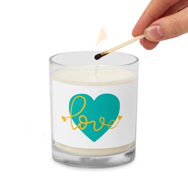 Summer of Love Glass Jar Soy Wax Candle (Unscented) - White - Image 3